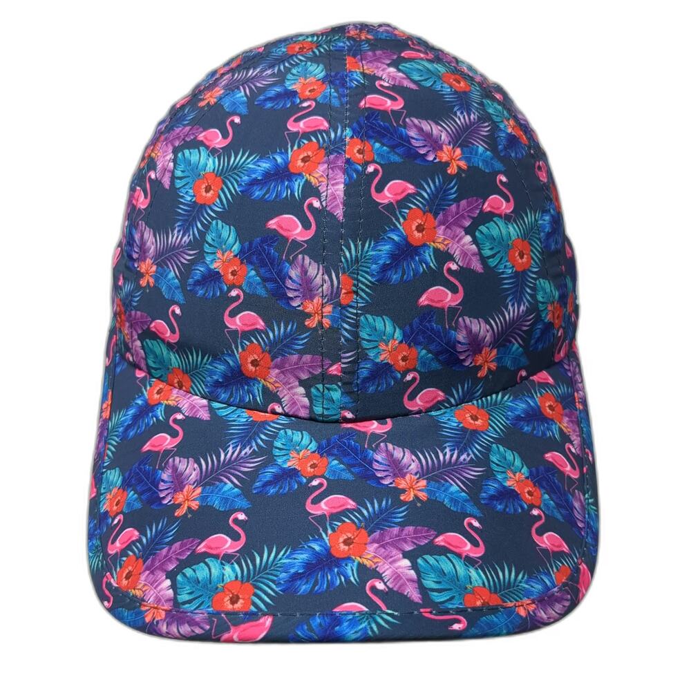 Sprints Baseball Cap Blue One Size Flamingo Tropical Floral Strapback Hat